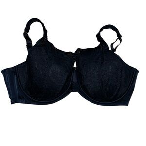 NWT Bare Necessities lace black bra 44DDD adjustable underwire style: A10087